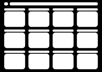 Traditional television 12 frame storyboard black