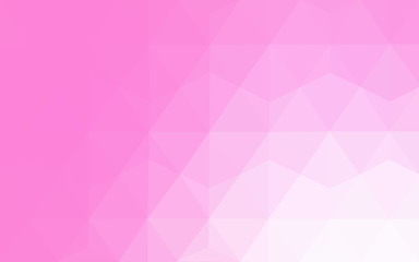 Pink polygonal design pattern, which consist of triangles and gradient in origami style.