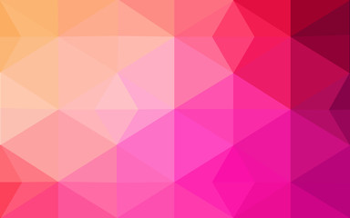 Obraz premium Multicolor pink, yellow polygonal design pattern, which consist of triangles and gradient in origami style.