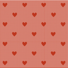 Abstract seamless geometric retro pattern with hearts. 