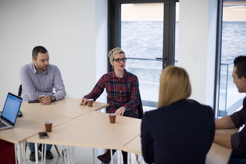 Fototapeta premium startup business team on meeting