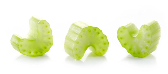 green celery stick pieces