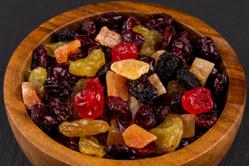 Mix variety of dried fruit