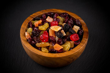 Mix variety of dried fruit