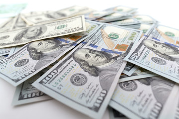 heap of dollars as background