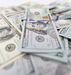 heap of dollars as background