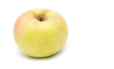 yellow apple on a white background