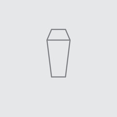 Thin line thermos vector universal icon ..