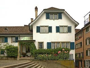 Lindenhof  quarter in Zurich. Switzerland