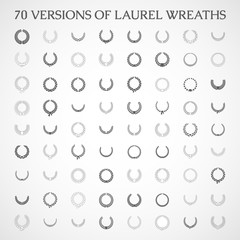 Design element wreath. Laurel wreath Icon Vector. Laurel wreath Icon JPG. Laurel wreath Icon Art. Laurel wreath Icon Image. Laurel wreath Icon AI. Laurel wreath Icon Drawing.Icon set. Vector  brush. © makalo86
