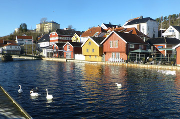 Fototapeta na wymiar Norwegian town