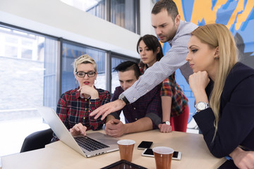 startup business team on meeting at modern office