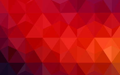 Dark red polygonal design pattern, which consist of triangles and gradient in origami style.
