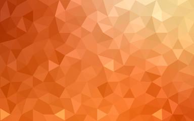 Multicolor dark red, yellow, orange polygonal design pattern, which consist of triangles and gradient in origami style.