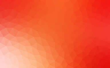 Multicolor dark red, yellow, orange polygonal design pattern, which consist of triangles and gradient in origami style.