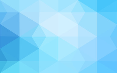 Blue polygonal design pattern, which consist of triangles and gradient in origami style.
