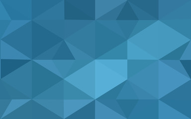 Blue polygonal design pattern, which consist of triangles and gradient in origami style.