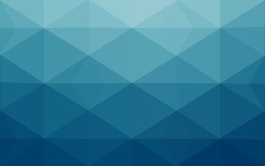 Blue polygonal design pattern, which consist of triangles and gradient in origami style.