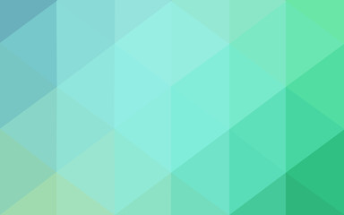 Fototapeta premium Multicolor green, blue polygonal design pattern, which consist of triangles and gradient in origami style.