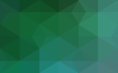 Obraz premium Green polygonal design pattern, which consist of triangles and gradient in origami style.