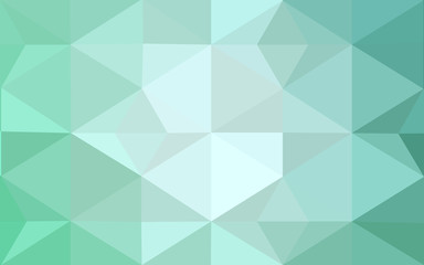 Green polygonal design pattern, which consist of triangles and gradient in origami style.