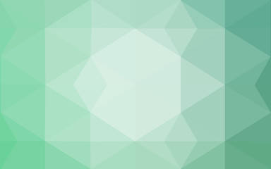 Green polygonal design pattern, which consist of triangles and gradient in origami style.