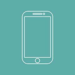 Phone outline. Phone outline icon. Clean mockup outline mobile phone. Phone outline template. Outline icon smartphone. Sketch a phone on a background. Linear template phone.