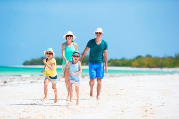 Young family on vacation