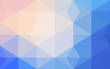 Fototapeta premium Multicolor pink, blue polygonal design pattern, which consist of triangles and gradient in origami style.