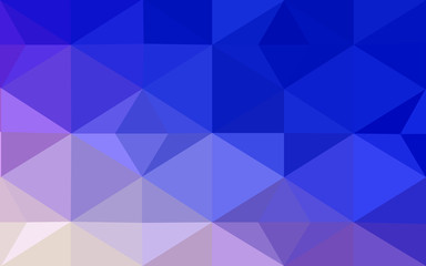 Multicolor pink, blue polygonal design pattern, which consist of triangles and gradient in origami style.