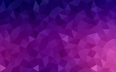 Dark purple polygonal design pattern, which consist of triangles and gradient in origami style.