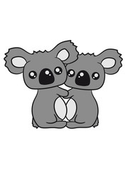 2 sweet little cute koalas hold some love in love man wedding woman