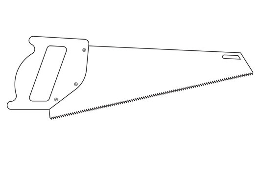 Vector illustration of a saw for wood