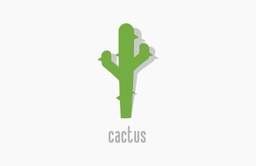 Cactus logo. Creative logo design. Flat cactus