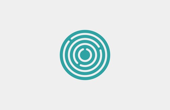 Target logo. Round logo. Planet logo. Circle logo. Spiral logo