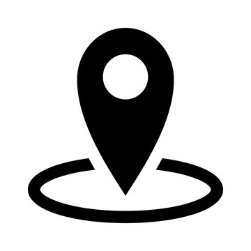 Map marker location on map flat icon for apps and websites