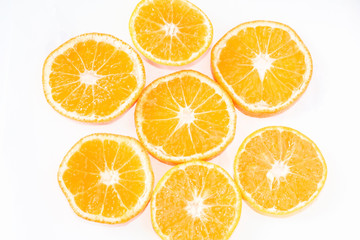 Orange fruit isolated on white background