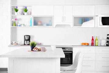 Fototapeta na wymiar New modern kitchen interior