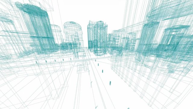 4K UHD animation - 3D MODELING - TRAVELLING ON CITY