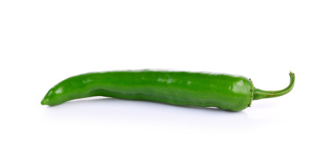 Green pepper on white background