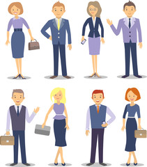 Selection of business people. Vector illustration
