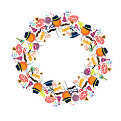 Jewish holiday purim vector background