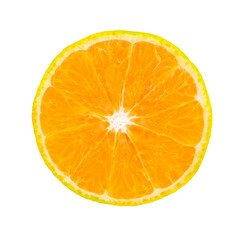 slice of orange fruit isolated