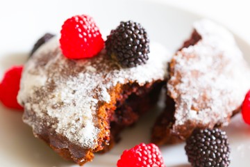 chocolate cupcake on white background