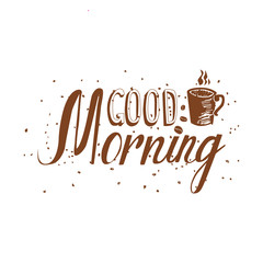 Hand drawn Good morning inscription