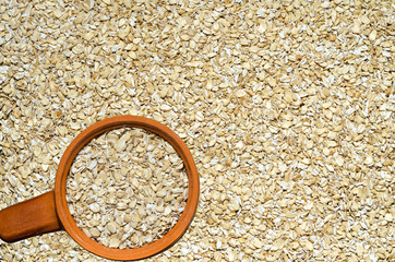 Background of oats rassypannoj on the surface