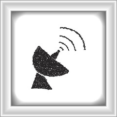 Simple doodle of a satalite dish