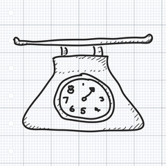 Simple doodle of a set of kitchen scales