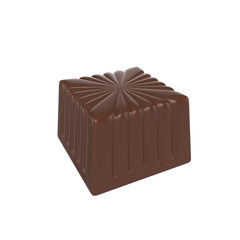 chocolate candies isolated on white background
