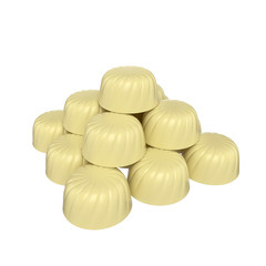 chocolate candies isolated on white background